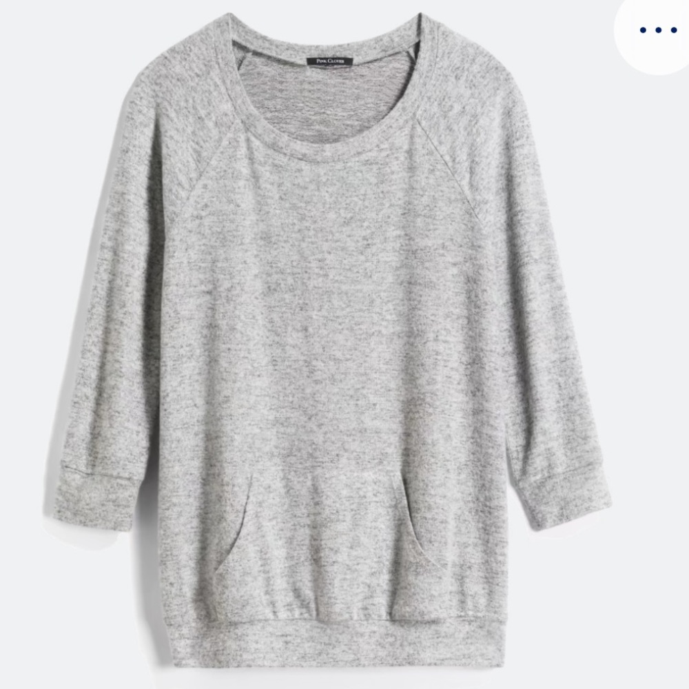 Gray Long Sleeve Sweater Top